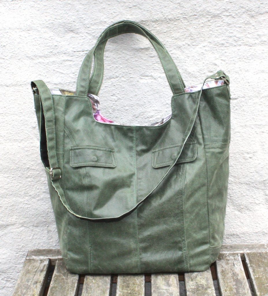 A green shopper bag