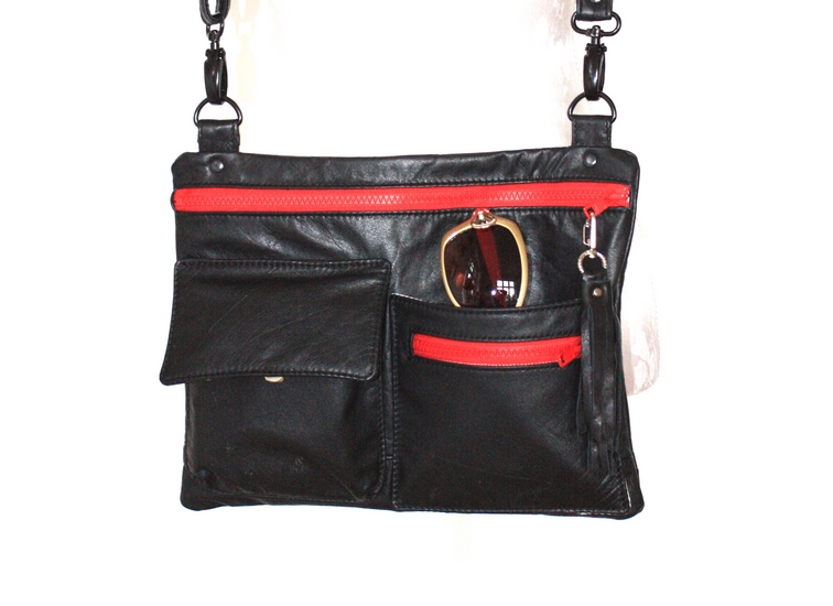 A small black crossbody