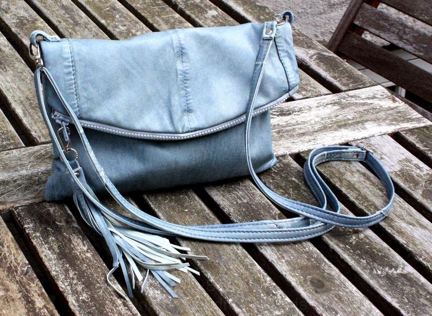 A blue Barcelona bag